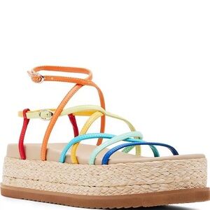 Steve Madden Koriah Rainbow Espadrille Platform Sandals